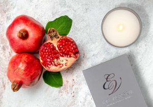 Eve Victoria Home Fragrance Candle Top View Apple Blossom & Pomegranate