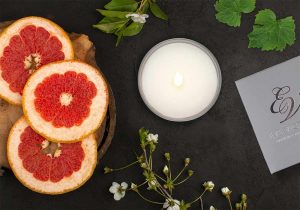 Eve Victoria Home Fragrance Candle Top View Geranium Grapefruit & Patchouli