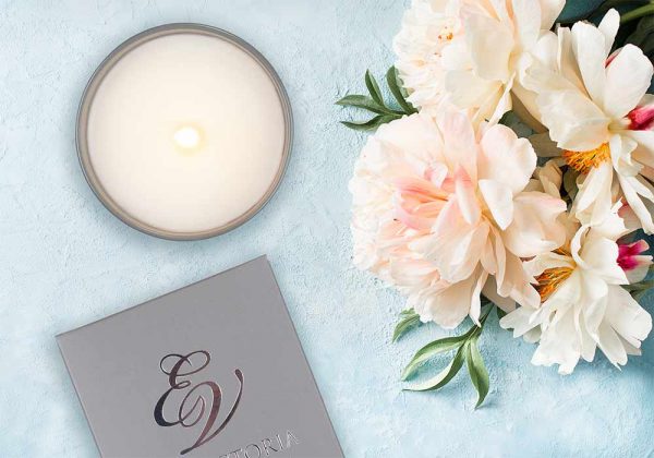 Eve Victoria Home Fragrance Candle Top View Peony Blush
