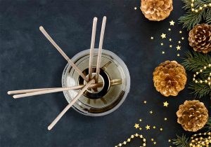 Eve Victoria Home Fragrance Reed Diffuser Top View Christmas Eve